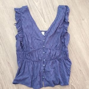 Clip dot boho blouse